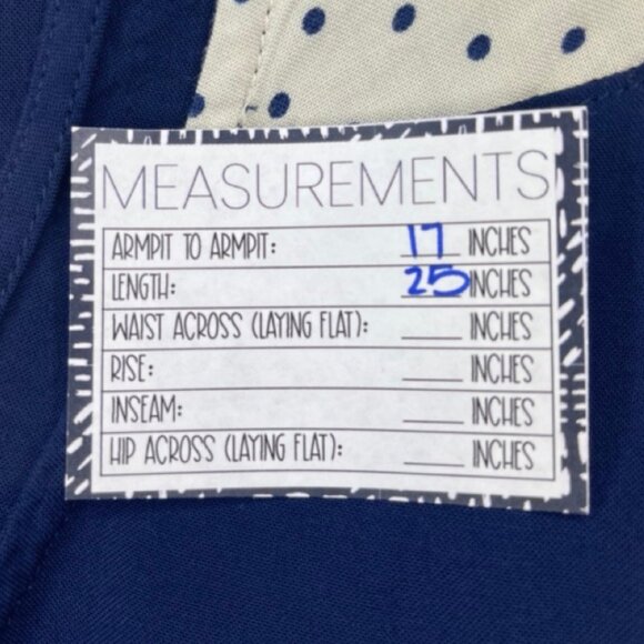 MODCLOTH | Women's Navy Blue V-Neck Tank Top with Polka Dot Trim | Size M - Picture 8 of 9